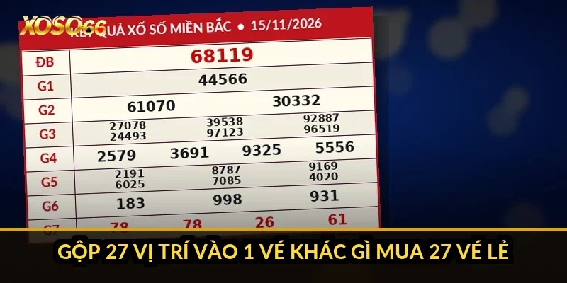 Gộp 27 vị trí vào 1 vé khác gì mua 27 vé lẻ?