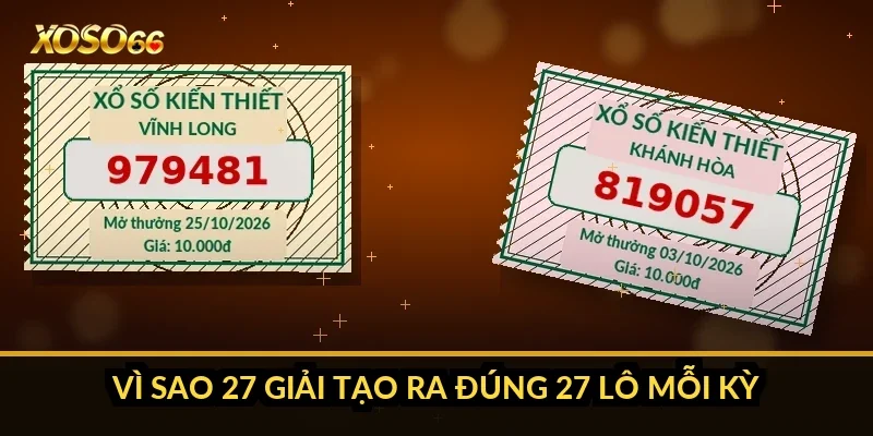 Vì sao 27 giải tạo ra đúng 27 lô mỗi kỳ?