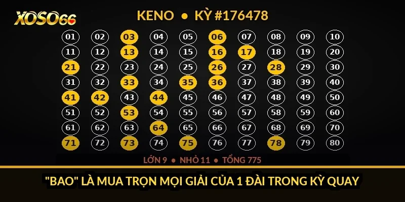 "Bao" là mua trọn mọi giải của 1 đài trong kỳ quay