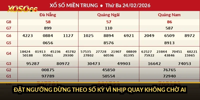 Đặt ngưỡng dừng theo số kỳ vì nhịp quay không chờ ai