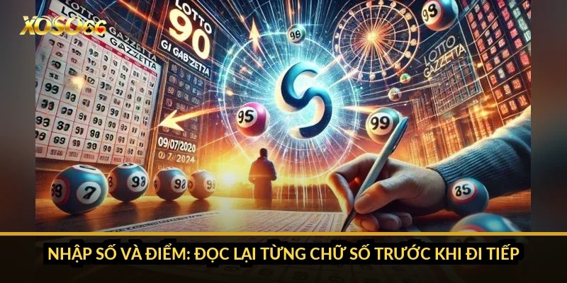 Nhập số và điểm: đọc lại từng chữ số trước khi đi tiếp