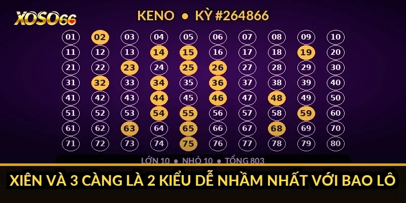 Xiên và 3 càng là 2 kiểu dễ nhầm nhất với bao lô