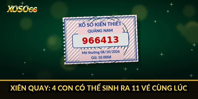 Xiên quay: 4 con có thể sinh ra 11 vé cùng lúc