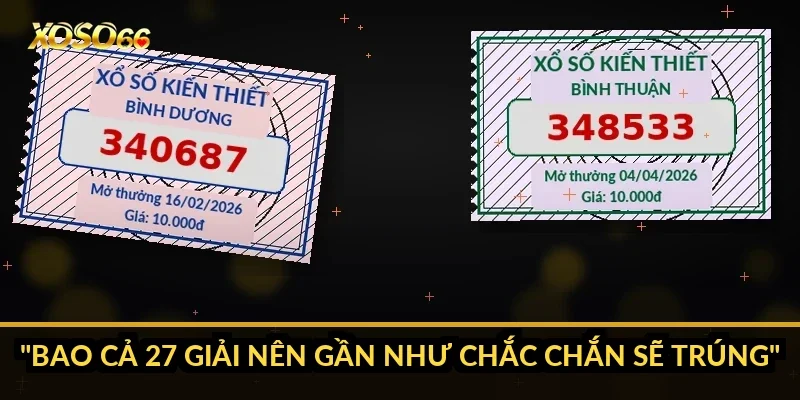 "Bao cả 27 giải nên gần như chắc chắn sẽ trúng"