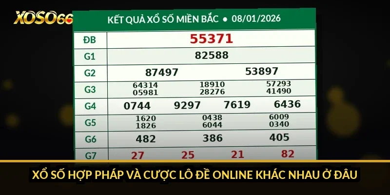 Xổ số hợp pháp và cược lô đề online khác nhau ở đâu?